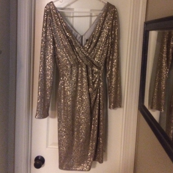 Aidan Mattox Gold/Bonze Sequin Dress