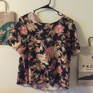Black, Floral t-shirt from Top Shop!