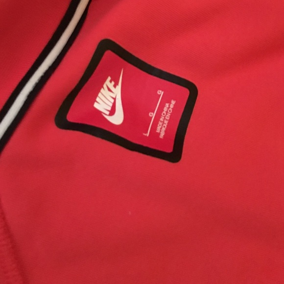 Red Nike Tech fleece Cape Hoodie - Picture 2 of 3