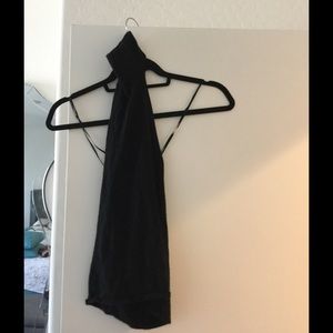 Black Cashmere Halter Sweater