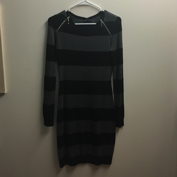 Black/Grey Striped Dress