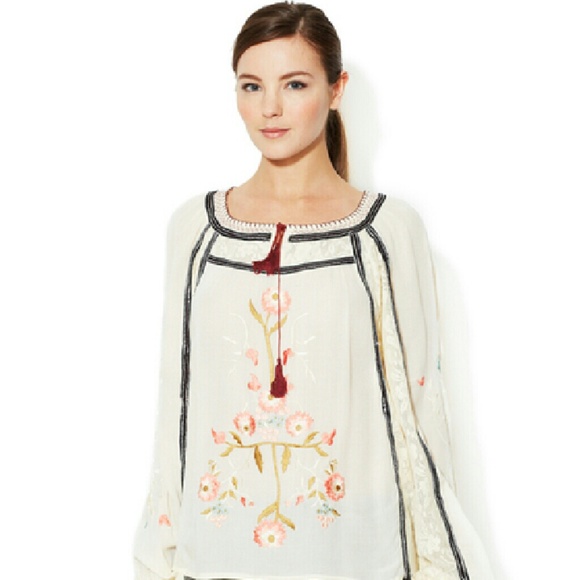 🎈SOLD🎈Free People Tiger Lily Embroidered Top