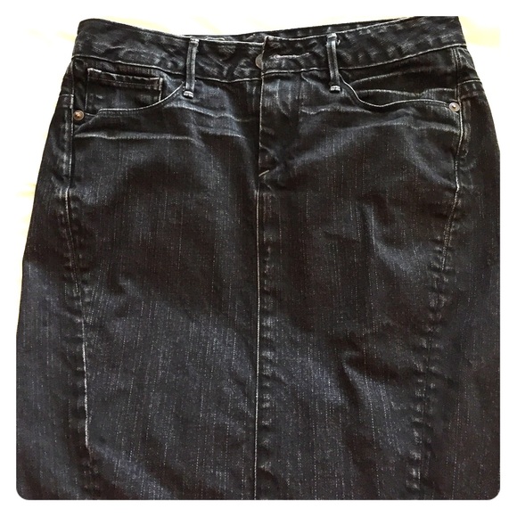 Earnest Sewn, blk denim pencil skirt, size 26