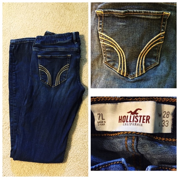 Medium / Dark Wash Hollister Super Skinny Jeans
