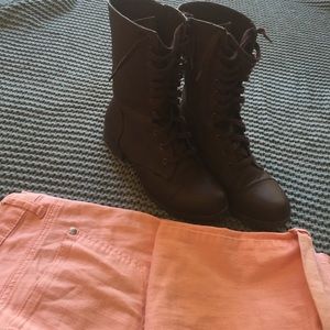 🌸BROWN COMBAT BOOTS