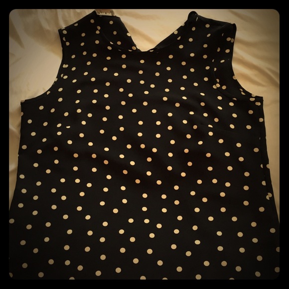 Vintage Agnes B, shell. Blk/offwht. Sleeveless sz3