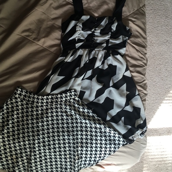 BUNDLE F21 dress and skater skirt!