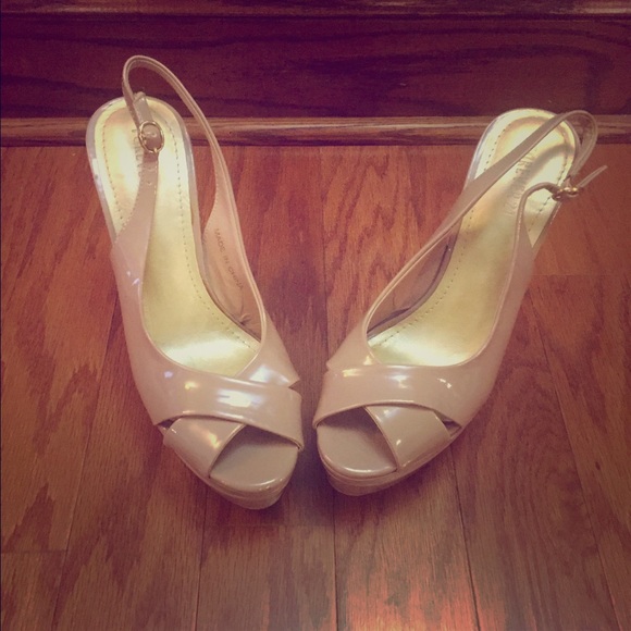 Nude Open-Toed Heels