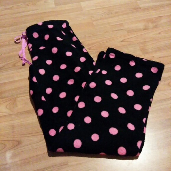 XOXO Pink & Black Plush Pajama Pant