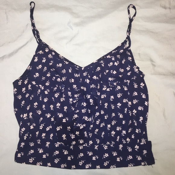 Ruffle front crop top