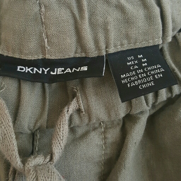 DKNY linen pants with lace trim - Picture 2 of 3