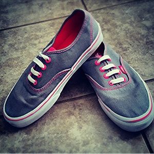VANS Pink and Gray Sneakers