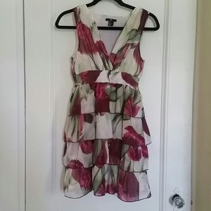 Beautiful flower ruffled dress