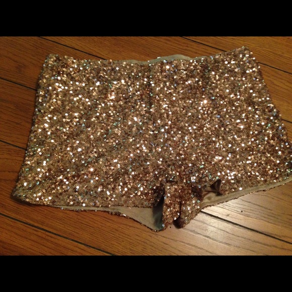 Fab'rik gold sequin shorts