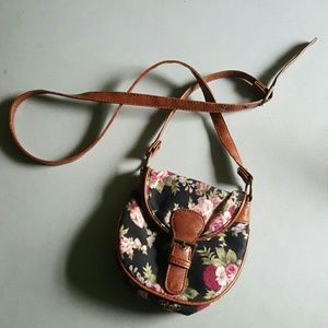 Floral leather bag