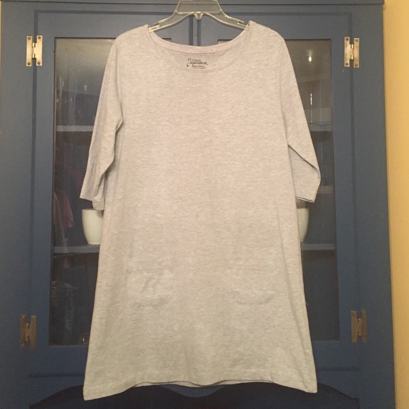 Dresses & Skirts - Hanes Gray T-shirt Dress