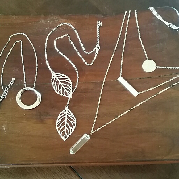 HOLD Silver-toned necklaces $6 each, $15 for all 3