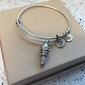 Alex & Ani Ice Cream Cone in silver
