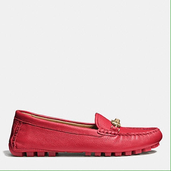 Coach burgundy garnet drivers loafers size 8.5