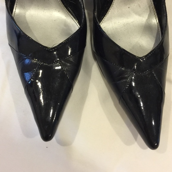 Black paten & leather pumps - lightly worn - Picture 2 of 4