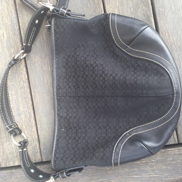 Black coach shoulder bag