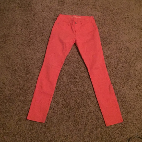 Old Navy coral denim jeans