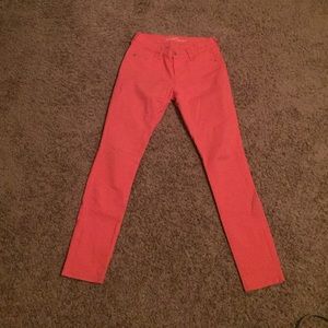 Old Navy coral denim jeans