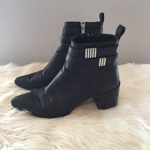 Black Pointed Toe Booties