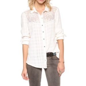 NWT FREE PEOPLE BUTTON DOWN TOP
