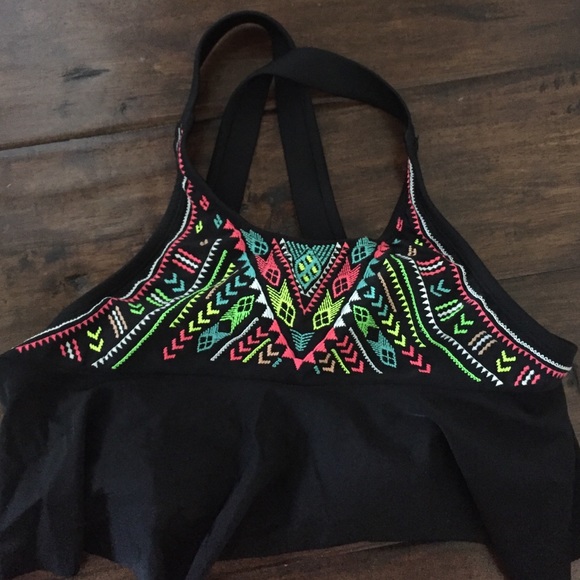 high neck line bikini top