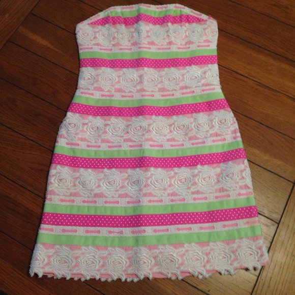 Lilly Pulitzer size four strapless dress