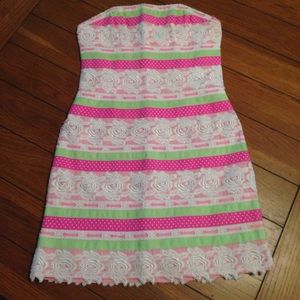 Lilly Pulitzer size four strapless dress