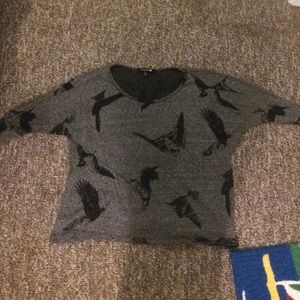 Gray bird mid length Sleve
