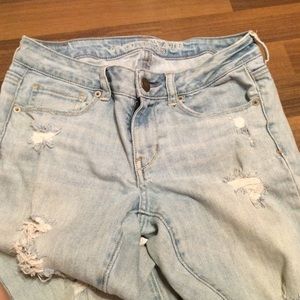 Distressed American Eagle Skinnies