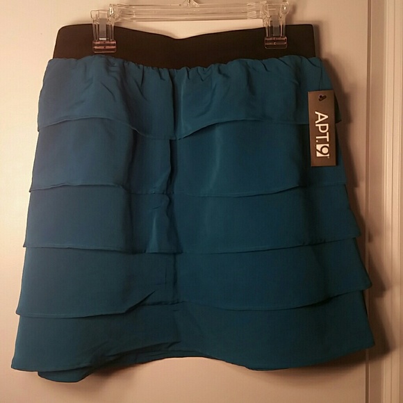 Blue ruffle skirt