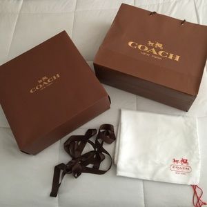 Coach Box, Shopping Bag, and Dust Bag