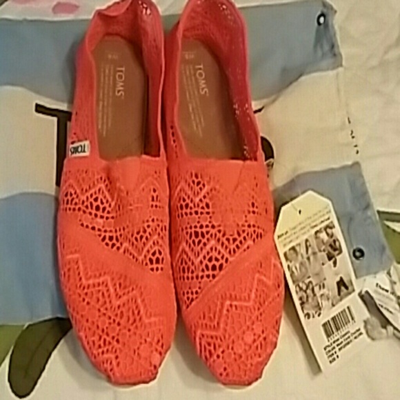Shoes - New toms shoes orange color