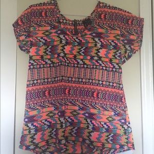 Aztec printed dress top.