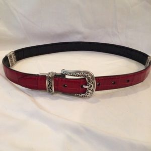 Vintage Black and Red Reversible Belt