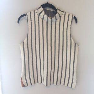 NWOT Turtle Neck Striped Tank Top