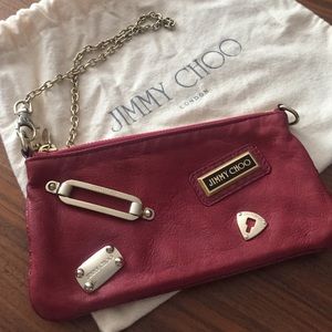 Authentic Jimmy Choo leather clutch. Free 💍