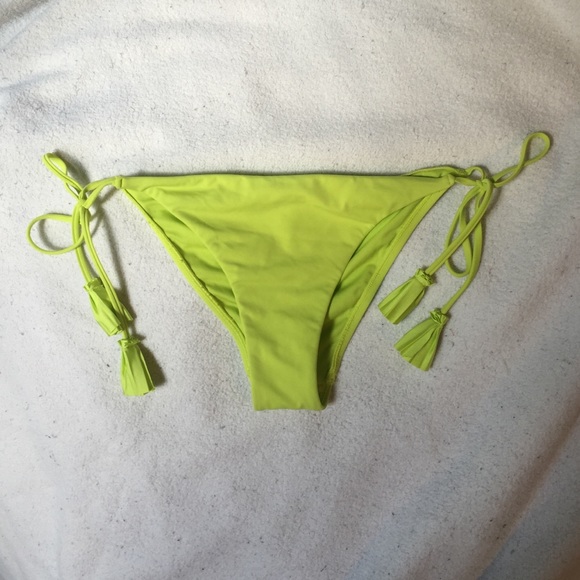 Tassel Side Tie Cheeky Bikini Bottom