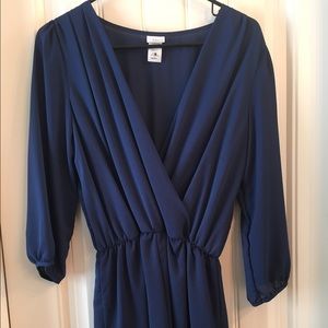 Never worn- Adrienne navy blue, romper!