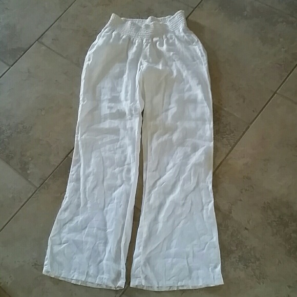 A pea in the pod maternity linen pants sz medium