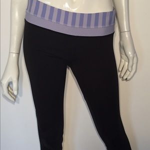 LULULEMON black RUN INSPIRE mesh leggings size 8