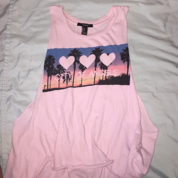 Los Angeles pink muscle tank