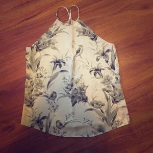 LOFT Birds and Floral Top