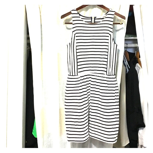100% Cotton Navy Striped Loft Dress