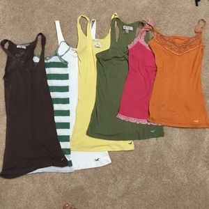Assortment of Hollister tank tops