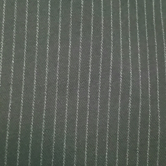 Black slacks with grey pinstripe